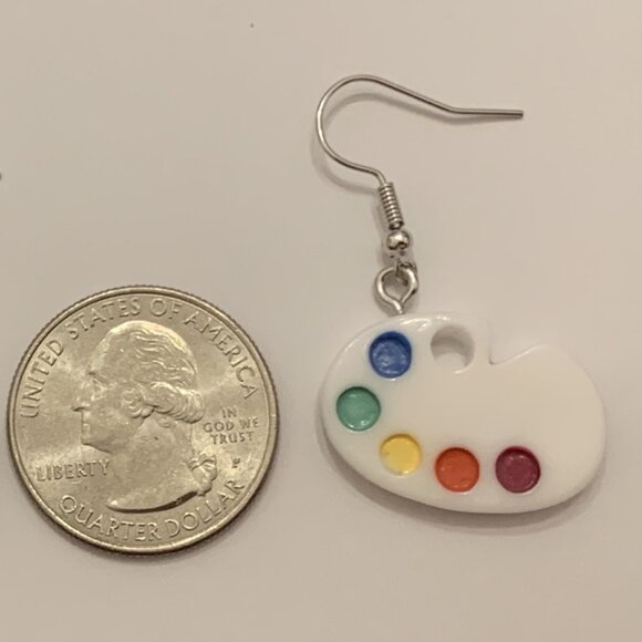 Art Earring, Teacher Earring, Painter's Earring, Gift Idea, School Earring - Picture 3 of 6